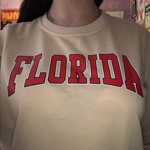 long sleeve yellow FLORIDA crew neck